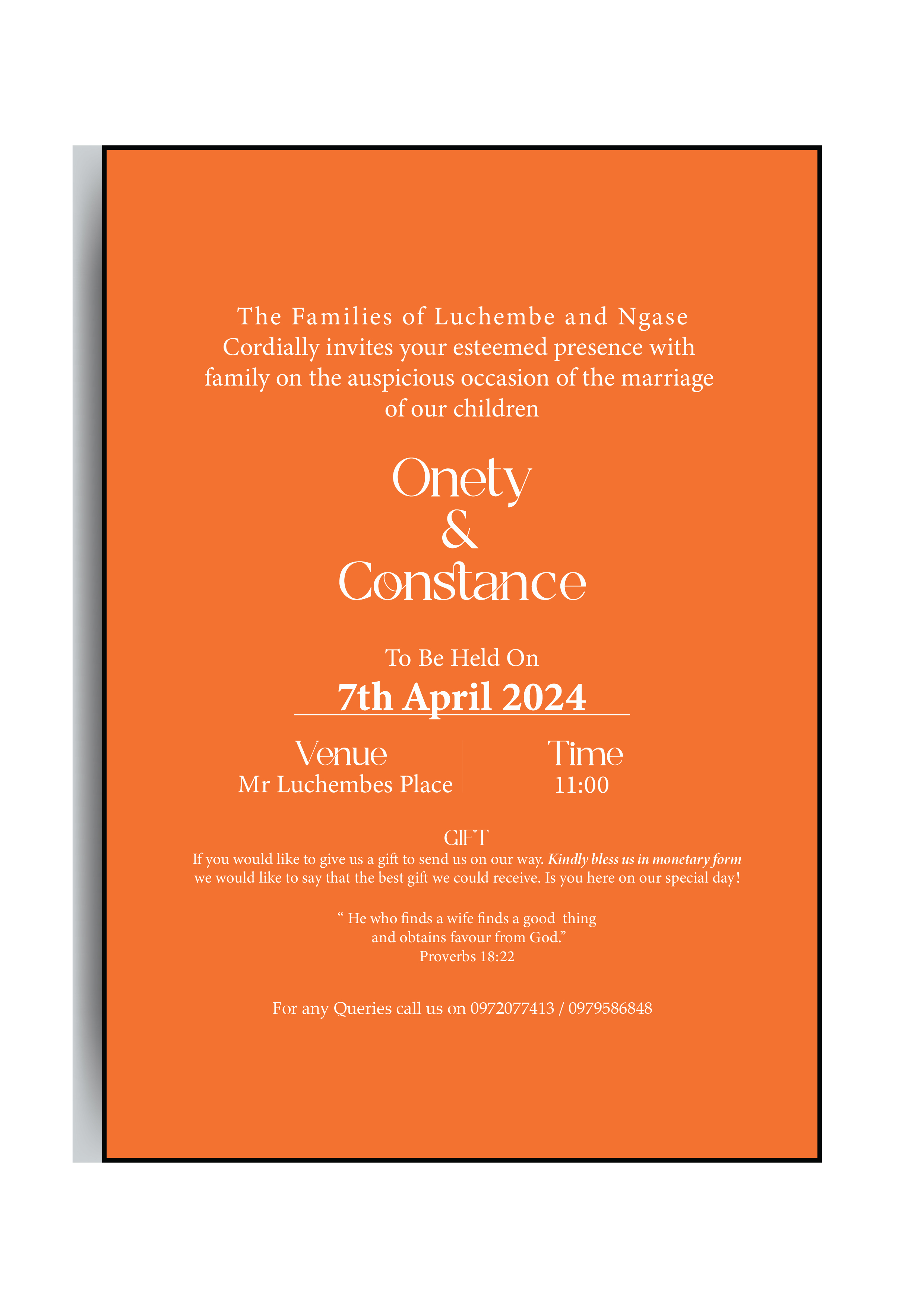 Menu Card